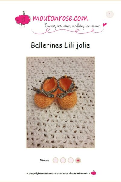 Patron ballerines Lili jolie 0-3 mois (aig. n°3)