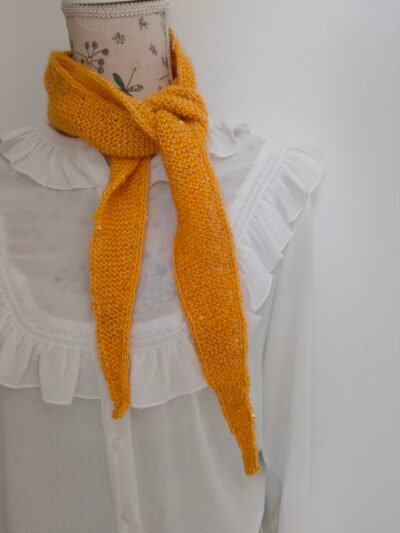 Le p'tit foulard d'été en chanvre ocre jaune