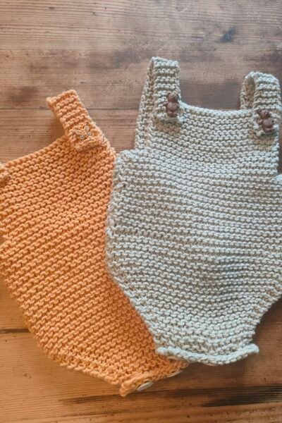 Barboteuse « petit lutin » en coton – différents thèmes – taille naissance à 6 mois