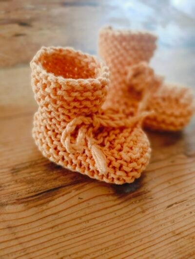 Chaussons montants "petit lutin" (Tailles naissance à 9 mois - aig. n°5) – Image 8