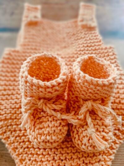 Chaussons montants "petit lutin" (Tailles naissance à 9 mois - aig. n°5) – Image 13