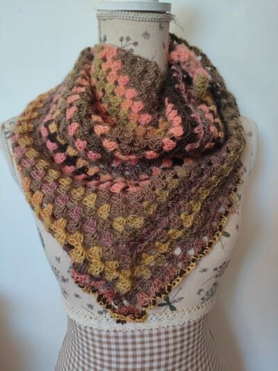 Châle granny en pure laine vierge et polyamide – Image 2