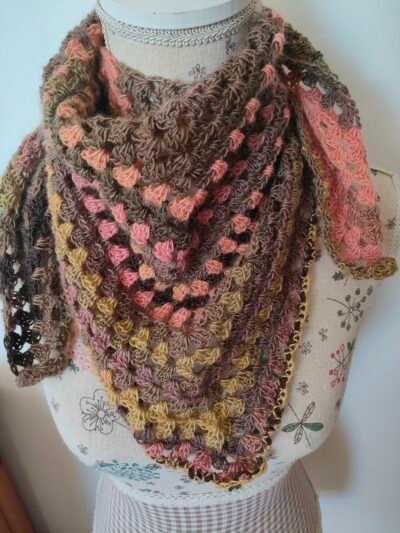 Châle granny en pure laine vierge et polyamide – Image 4