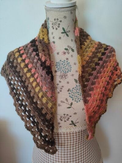 Châle granny en pure laine vierge et polyamide – Image 6
