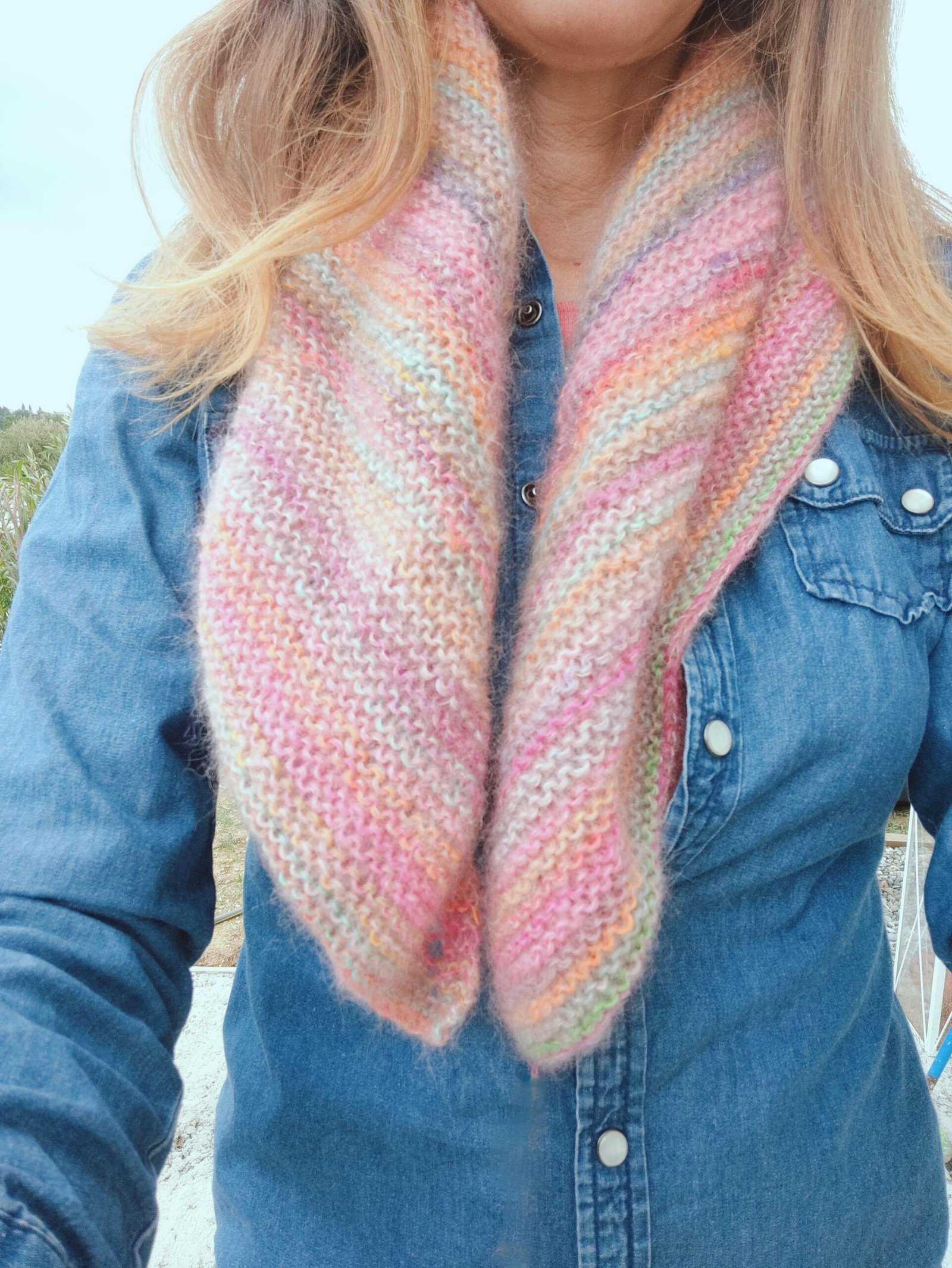 Châle en mohair, soie et mérinos – Image 4