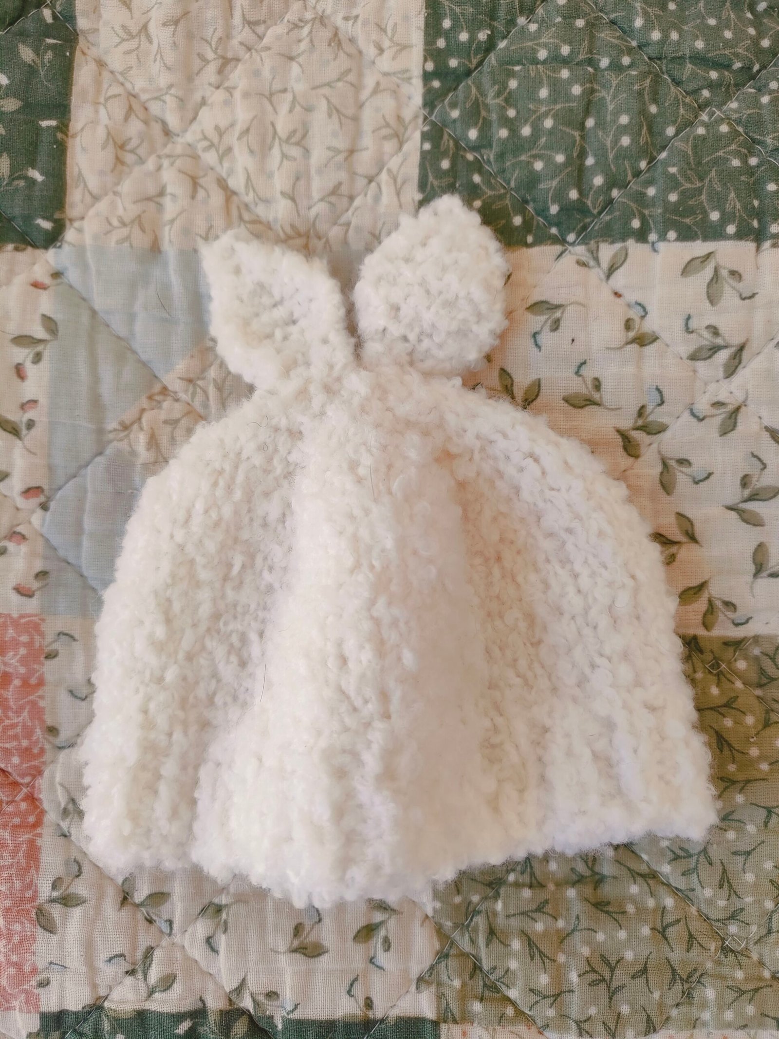 Bonnet "Lapinou" (Tailles 0-3 mois / 3-6 mois)- aig. n°4,5 – Image 5