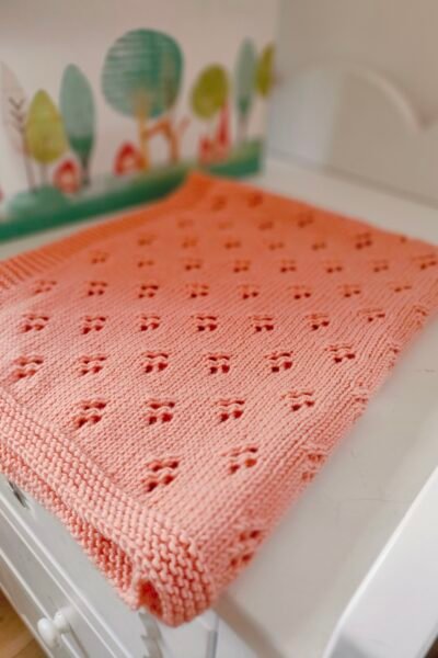 Couverture bébé en laine 100 % mérinos