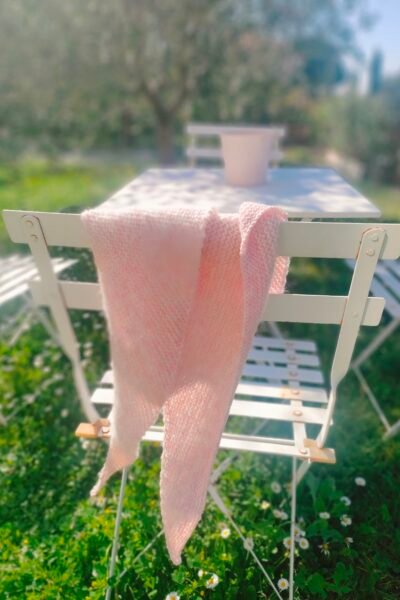 Kit châle doudou pétale de rose