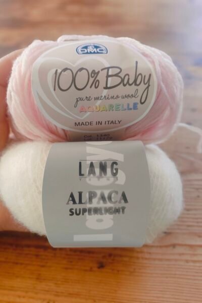 100% baby + alpaca superlight pétale de rose