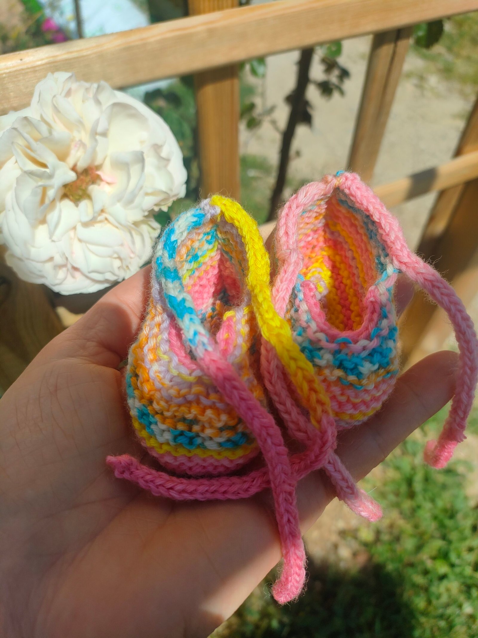 Babies en pure laine mérinos arc-en-ciel - Taille 0-3 mois – Image 3