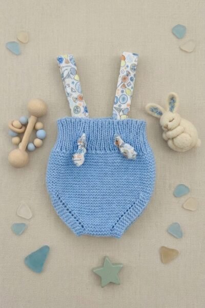 Bloomer à bretelles – DMC Baby Cotton 100 % coton – Naissance à 6 mois
